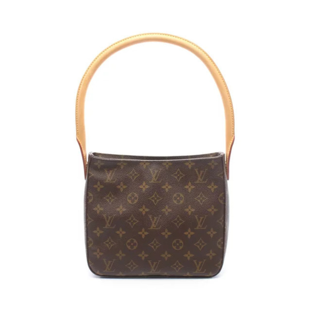 Louis Vuitton Looping Shoulder Bag Canvas Leather Monogram Brown
